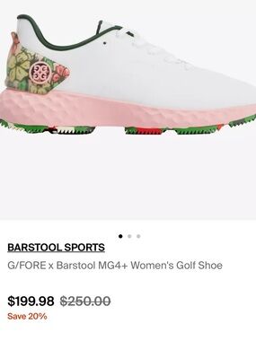G/FORE MG4+ Women's Golf Shoe - White, Pink & Green